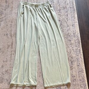 Abercrombie and Fitch Light Sage Wide Leg Lounge Pants